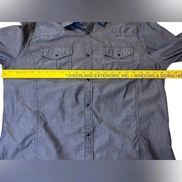 Twice Men’s Western Shirt Long Sleeve Pearl Snaps Roll Tab Sleeve - Picture 12 of 14